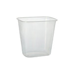 Starpak 100 Verpackungsbecher, PP eckig transparent