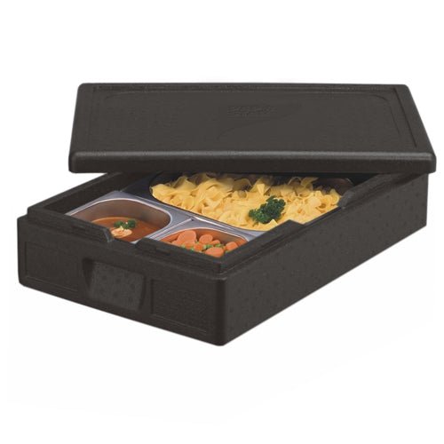 PAPSTAR Isolier-Transportbehälter, EPP 60 cm x 40 cm schwarz "Gastro-Norm 1/1"