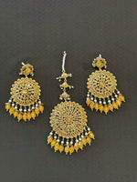 High Quality Designer Mang Tikka With Earrings