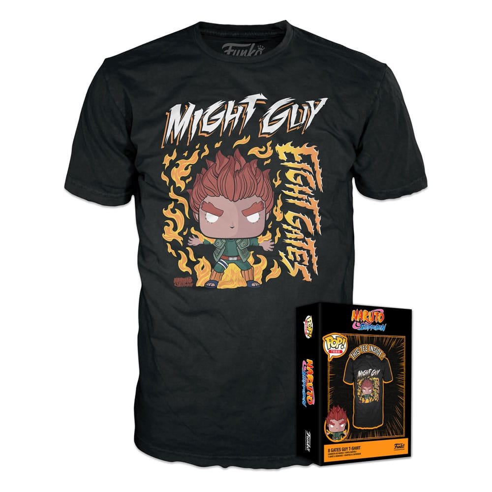 Naruto T-Shirt 8 Gates Guy, Größe L, Geschenkbox