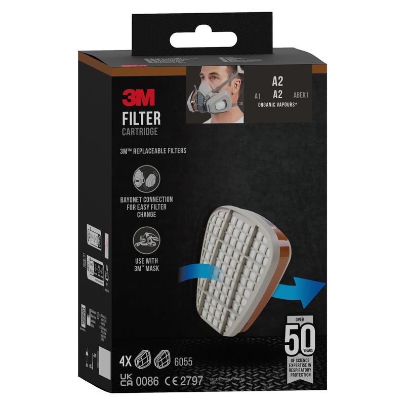 3M™ Filterpatrone 6055, A2 Organische Dämpfe