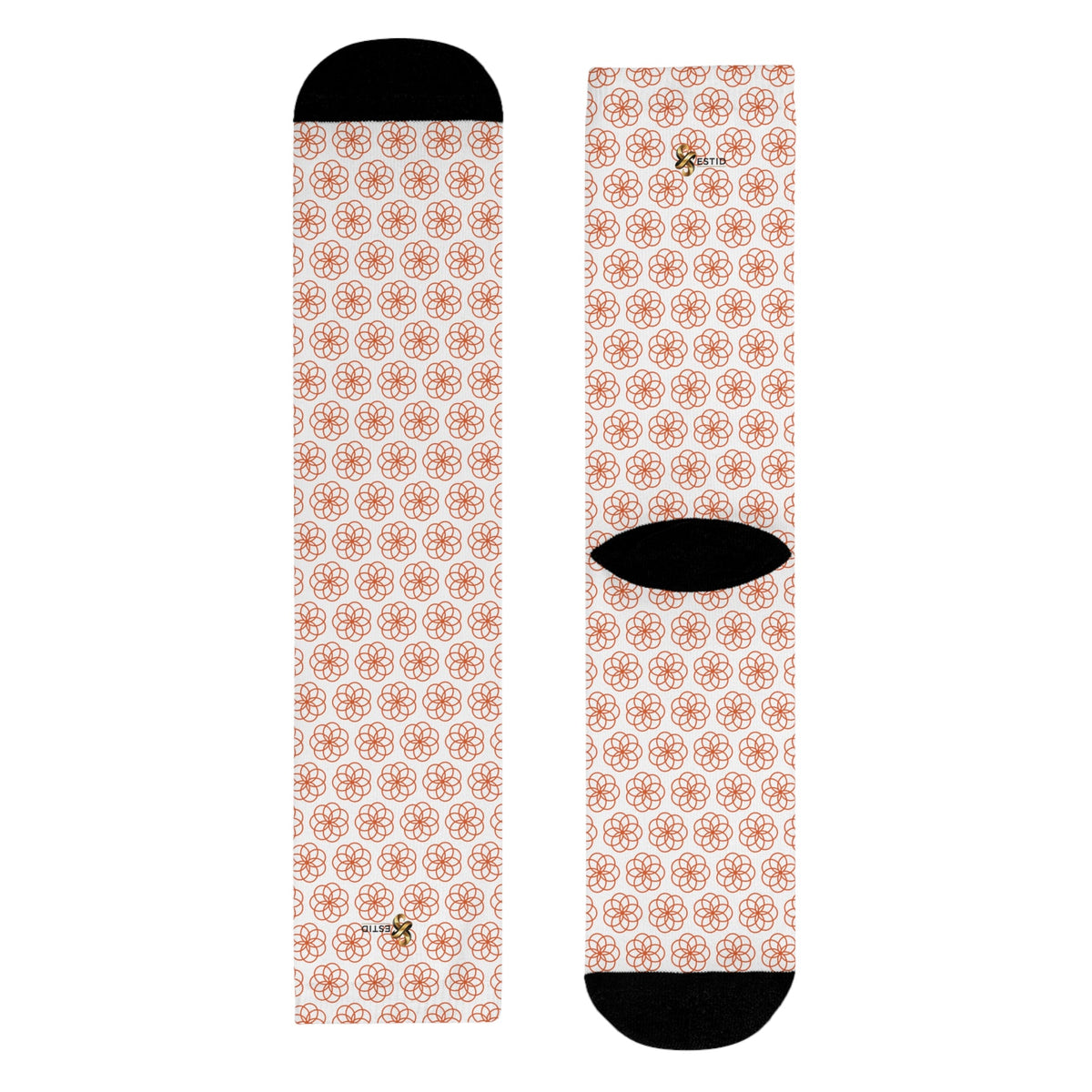 ESTID Unisex Socken | Geometrisches Muster & Schwarze Kontraste