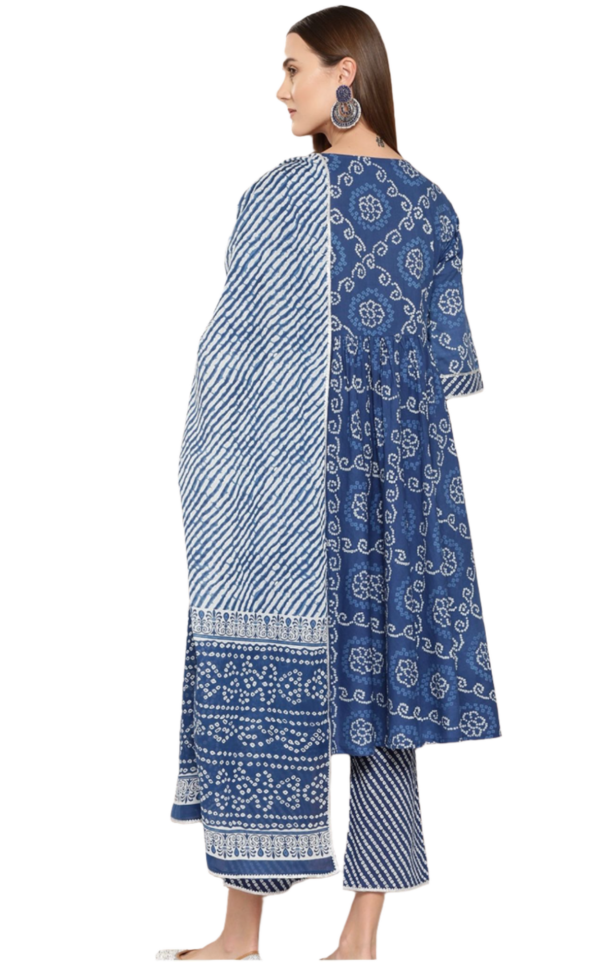 Bandhani Print Anarkali  Outfit In Germany
