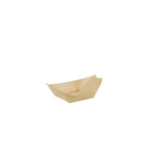 PAPSTAR 50 Fingerfood - Schalen, Holz "pure" "Schiffchen"