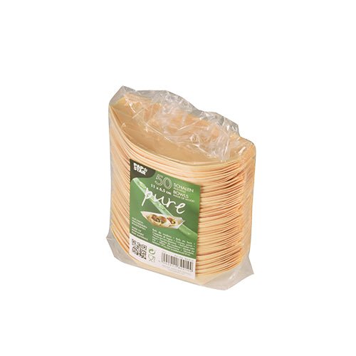 PAPSTAR 50 Fingerfood - Schalen, Holz "pure" "Schiffchen"