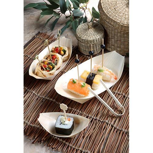 PAPSTAR 50 Fingerfood - Schalen, Holz "pure" "Schiffchen"