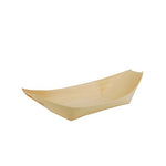 PAPSTAR 50 Fingerfood - Schalen, Holz "pure" "Schiffchen"