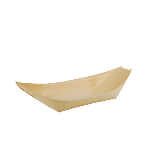PAPSTAR 50 Fingerfood - Schalen, Holz "pure" "Schiffchen"
