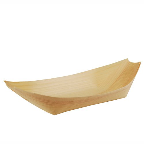 PAPSTAR 50 Fingerfood - Schalen, Holz "pure" "Schiffchen"
