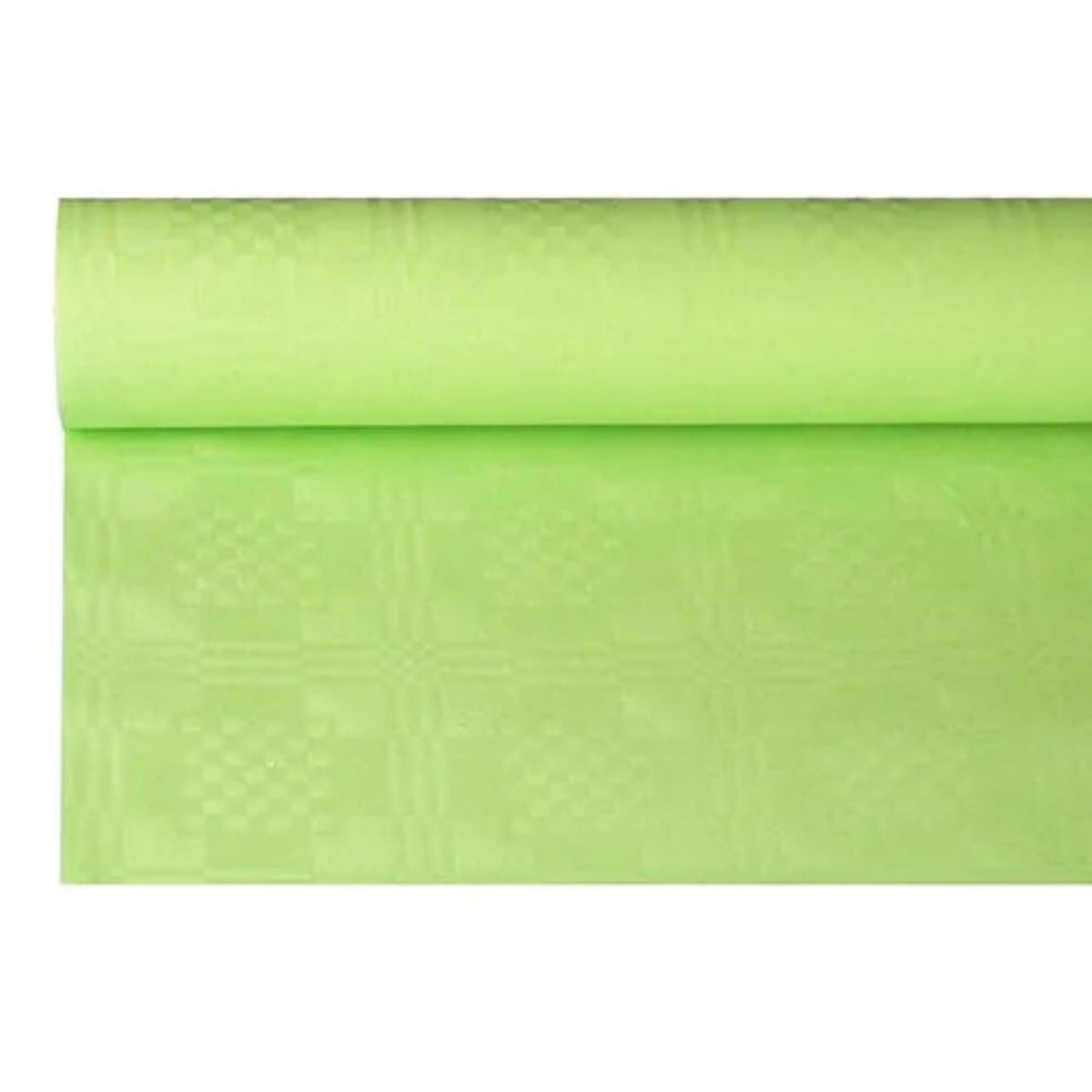 Tischdecke Papier Damastprägung 8x1,2m | Limonengrün