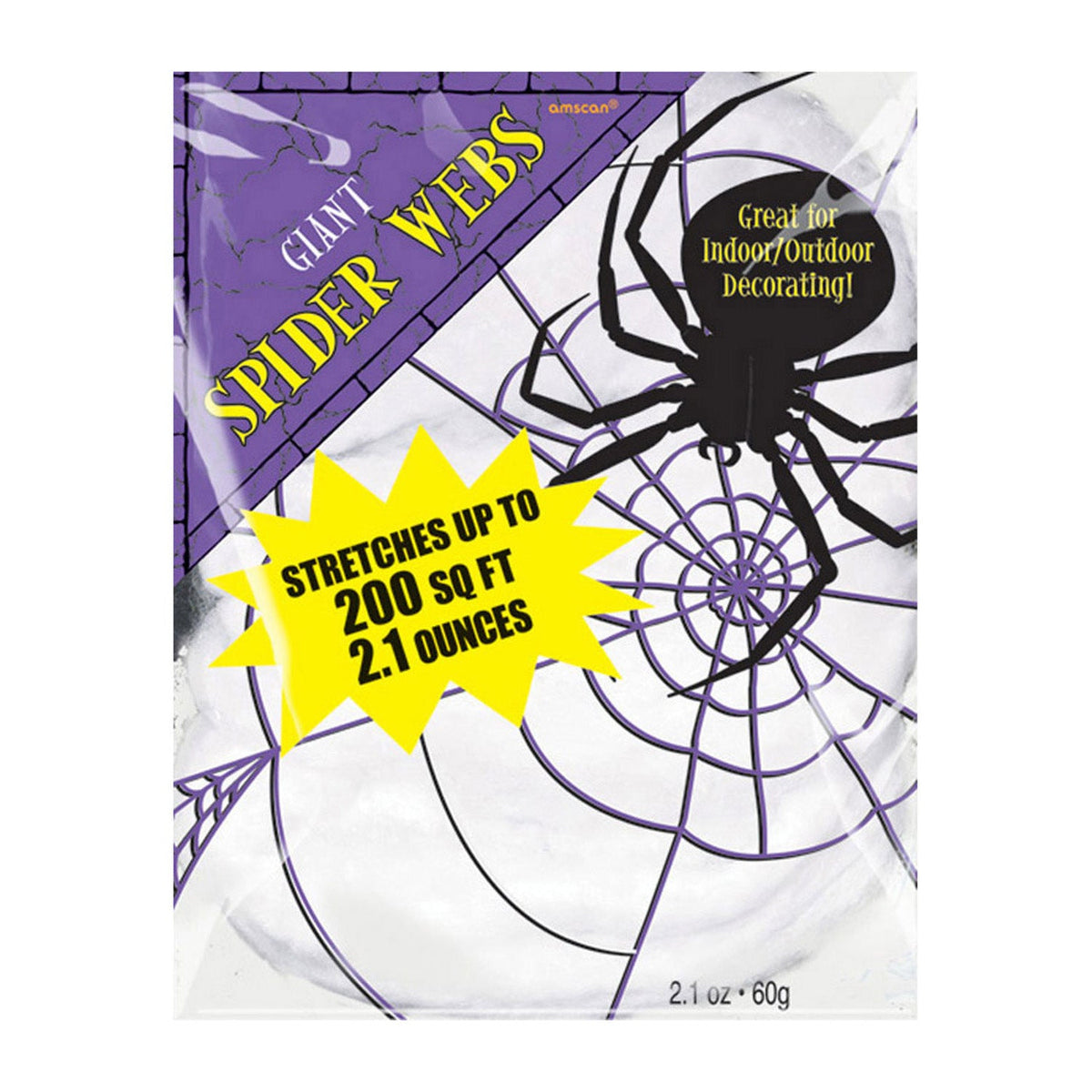 Spinnennetz Spinnweben 60g - Weiß | Halloween Dekoration