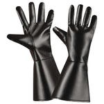 Handschuhe Kunstleder lang Schwarz
