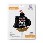 34" Folienballon "Piratenschiff Happy Birthday" | 86 cm