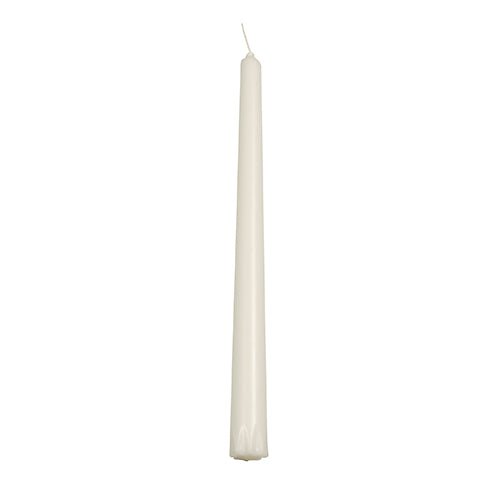 PAPSTAR Leuchterkerzen 24 cm, weiß, 100 % Stearin, Ø 2,2 cm | Papptray (30 Stück)