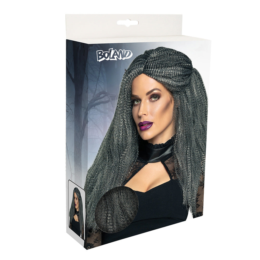 Halloween Perücke Damen "Hexe Griselda" | Grau