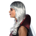Halloween Perücke Damen "Vampiresse" | Weiß Grau