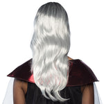 Halloween Perücke Damen "Vampiresse" | Weiß Grau