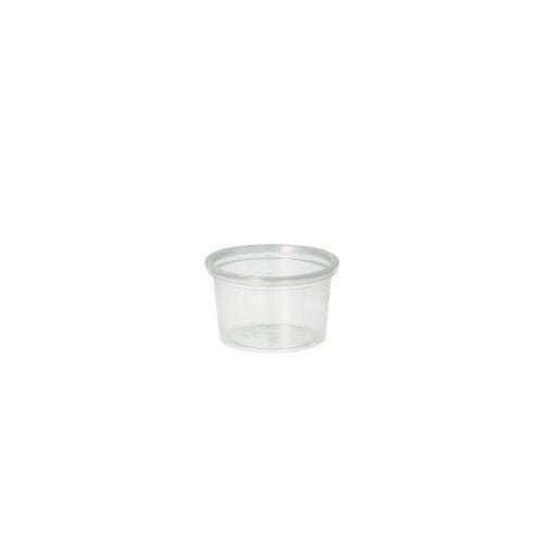 Starpak 50 Portionsbecher, PP rund 30 ml Ø 4,6 cm · 2,8 cm transparent | Folie (50 Stück)