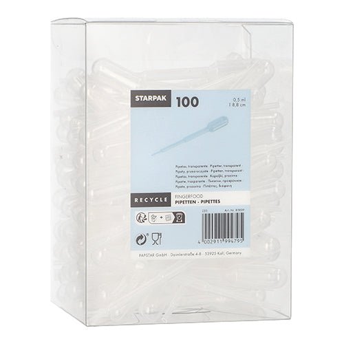 Starpak 100 Pipetten, PE transparent