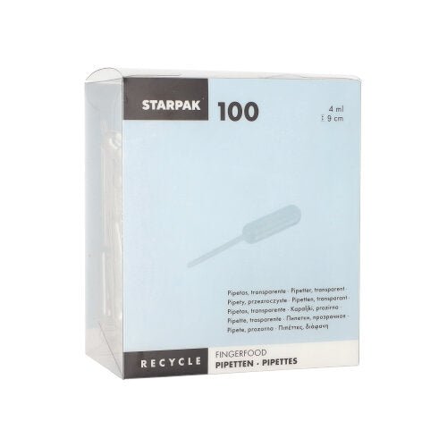 Starpak 100 Pipetten, PE transparent
