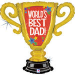 Shape Folienballon FormII Pokal World's Best Dad 84 cm