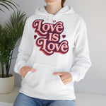 Love Is Love Hoodie – Retro Herz Pride Kapuzenpullover