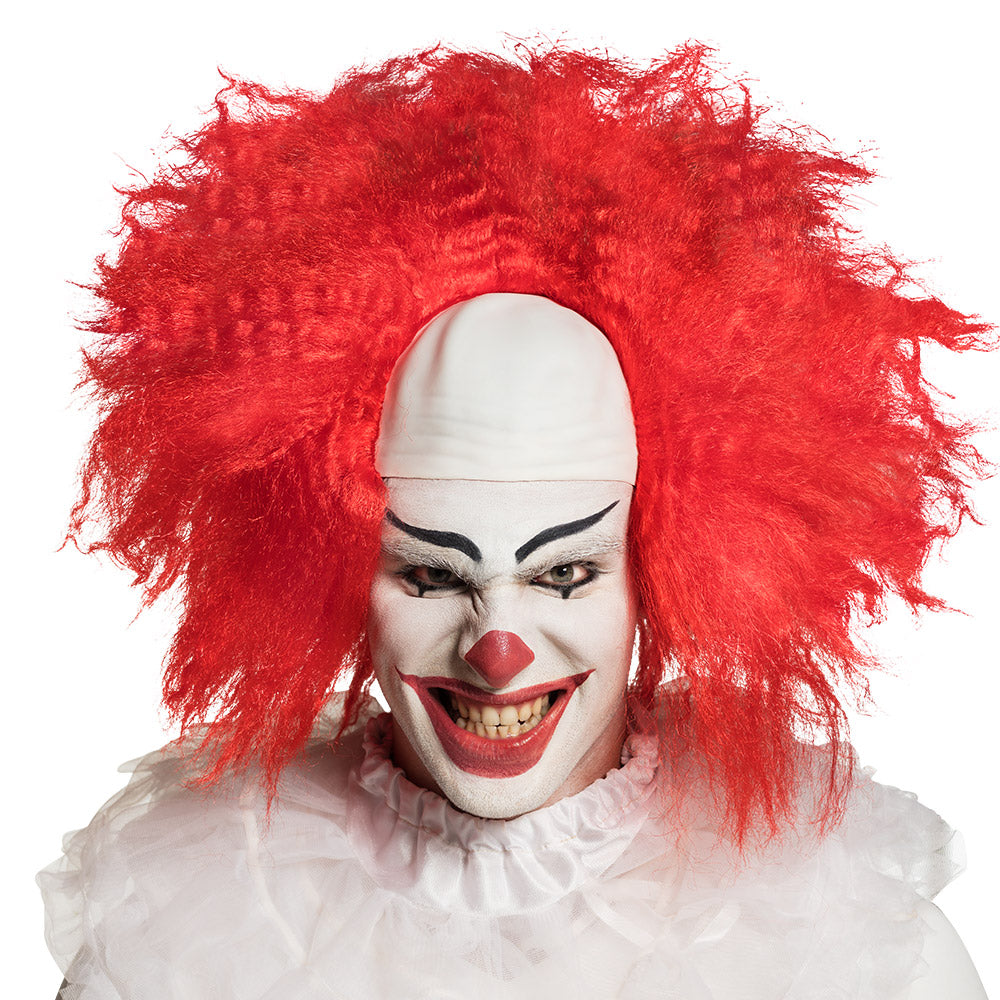 Halloween Perücke Herren "Horrorclown" | Rot