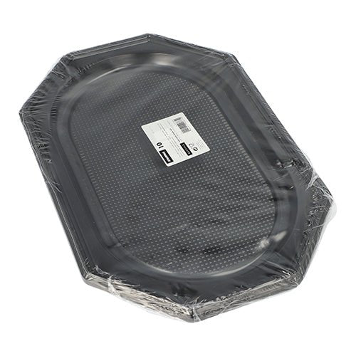 Starpak 10 Servierplatten, PET schwarz