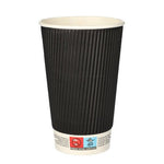 Starpak 25 Trinkbecher, Pappe "To Go" Ripple Wall