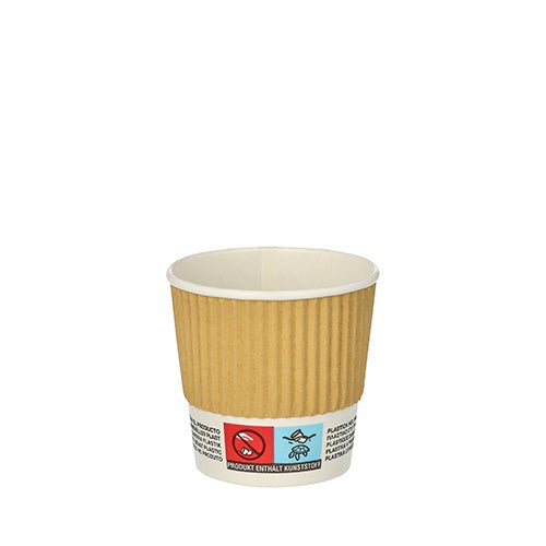 PAPSTAR 25 Trinkbecher, Pappe "To Go" Ripple Wall