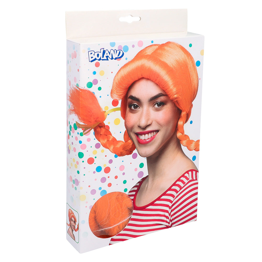 Perücke Damen "Lustiges Mädchen" | Orange