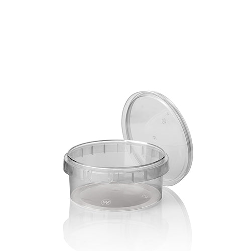 Starpak 50 Feinkostbecher, PP transparent mit Originalitätsverschluss rund