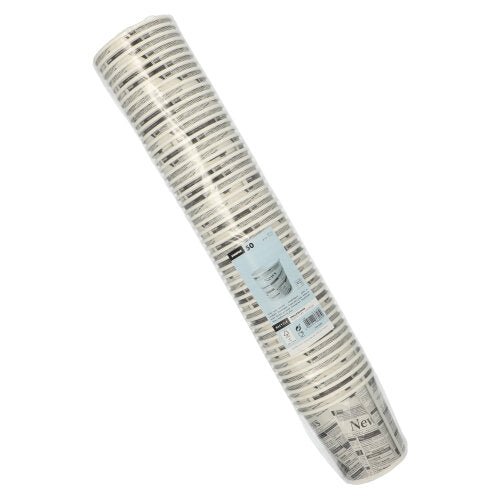 Starpak 50 Snackbecher, Pappe "To Go" rund 470 ml Ø 9,9 cm · 9,9 cm "Newsprint" | Folie (50 Stück)