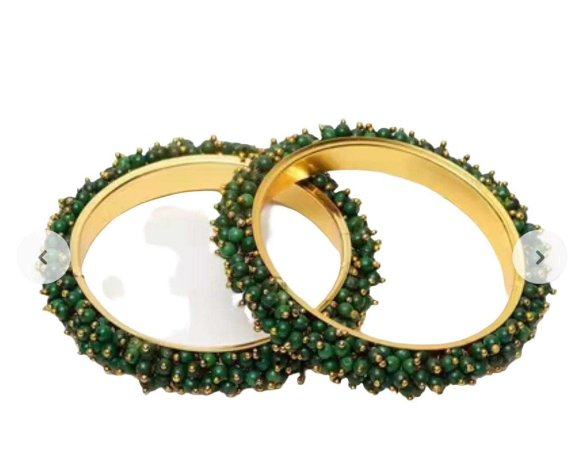 Set of 2 Embellished Gold-Plated Bangles