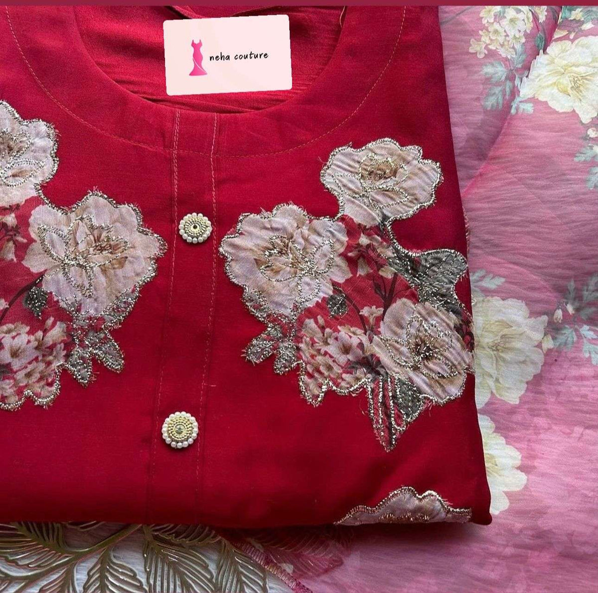 kurti dupatta bottom Dola silk printed set