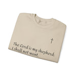 Unisex Heavy Blend Sweatshirt mit Psalm 23 & markantem Backprint