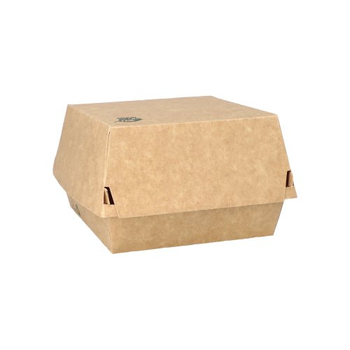 PAPSTAR 80 Burgerboxen, Pappe braun "100% Fair"