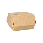 PAPSTAR 80 Burgerboxen, Pappe braun "100% Fair"