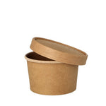 PAPSTAR Suppenbecher rund, 230 ml, braun, ideal für Suppen und Snacks | Folie (25 Stück)