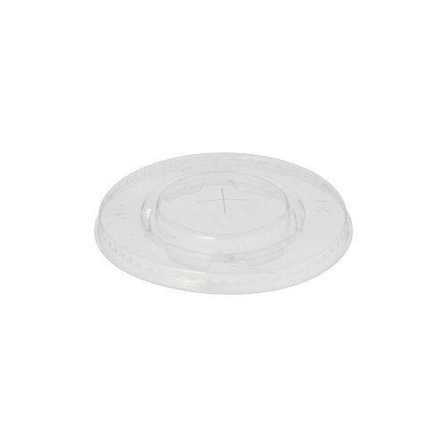 PAPSTAR Deckel rund Ø 9,5 cm, glasklar, PLA "pure", Kreuzschlitz | Folie (100 Stück)