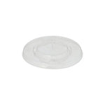 PAPSTAR Deckel rund Ø 9,5 cm, glasklar, PLA "pure", Kreuzschlitz | Folie (100 Stück)