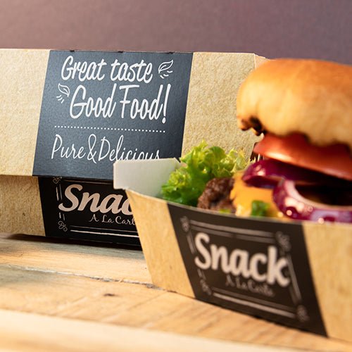 PAPSTAR 50 Burgerboxen, Pappe "pure" "Good Food"