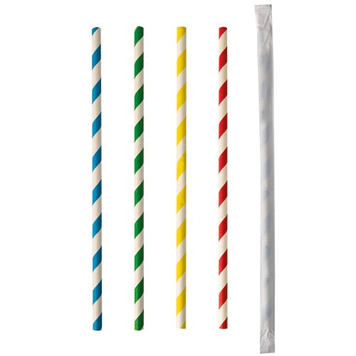 PAPSTAR 100 Trinkhalme, Papier Ø 6 mm