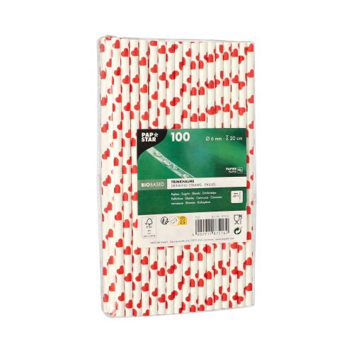 PAPSTAR 100 Trinkhalme, Papier Ø 6 mm