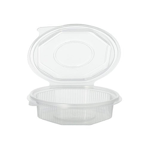Starpak 50 Verpackungsbecher mit Klappdeckeln, PP transparent 8-eckig