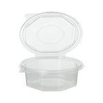 Starpak 50 Verpackungsbecher mit Klappdeckeln, PP transparent 8-eckig