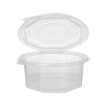 Starpak 50 Verpackungsbecher mit Klappdeckeln, PP transparent 8-eckig