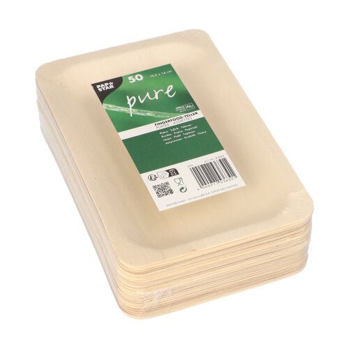 PAPSTAR 50 Fingerfood - Teller, Holz "pure"