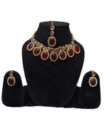 Gold Plated Pearl Kundan Beaded Chandbali Earrings for Women