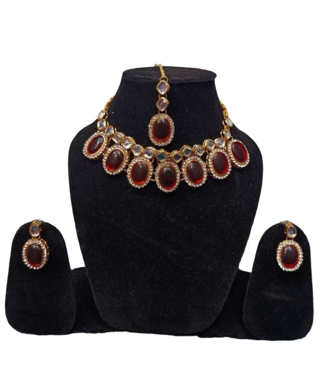 Gold Plated Pearl Kundan Beaded Chandbali Earrings for Women